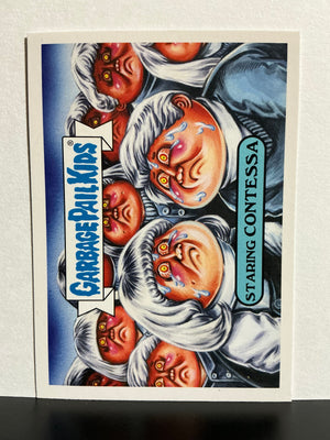 Garbage Pail Kids : Revenge of the Horror-ible (2019 Series) - Retro Horror Sticker  15b Staring Contessa