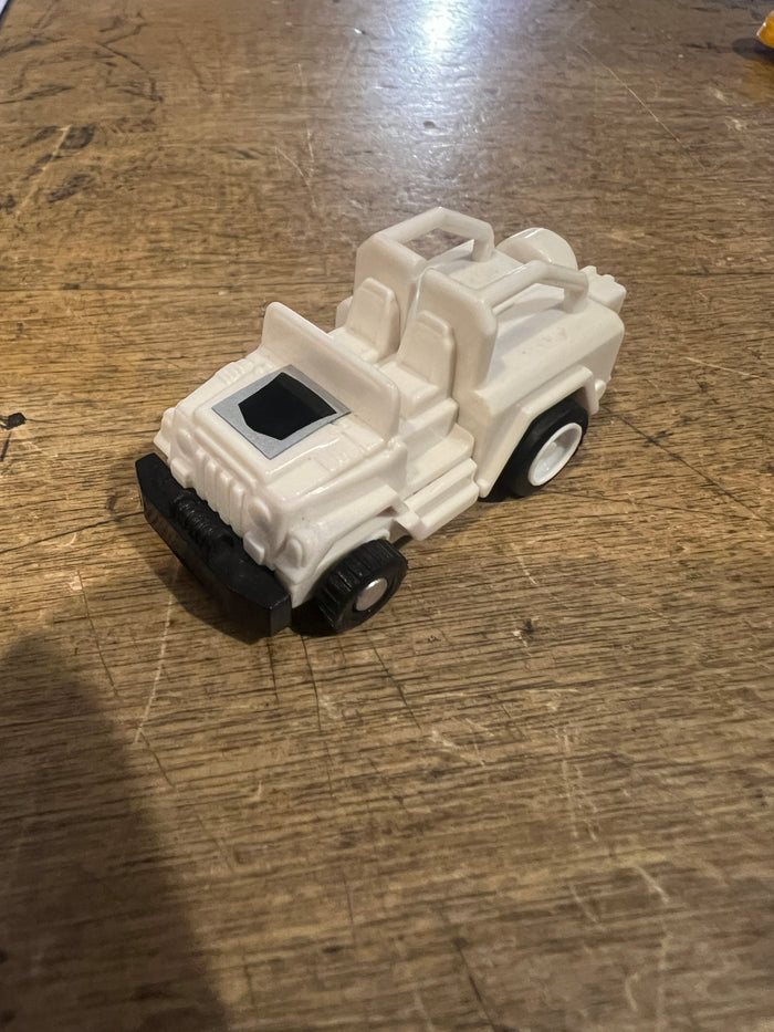 Transformers G1 Mini-Spies: White Jeep (Wind-up Works)