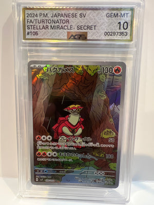 Turtonator Stellar Miracle - Secret Japanese Gem Mint AGS 10