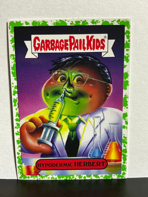 Garbage Pail Kids : Revenge of the Horror-ible (2019 Series) - 80's Horror Sticker - 12a (Green Border) - Hypodermic Herbert