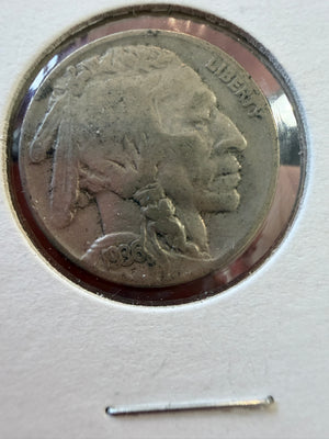 1936 Buffalo Nickel : Heavily Circulated