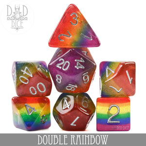 Dice Set (King Of Crits): Double Rainbow (x7 Dice Set)