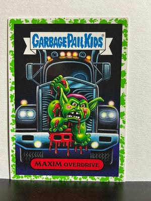 Garbage Pail Kids : Revenge of the Horror-ible (2019 Series) - 80's Horror Sticker (Green Border) - 9a Maxim Overdrive