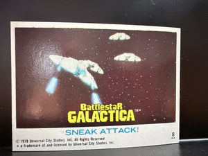 Battlestar Galactica (1978 Topps Cards) #8 Sneak Attack!
