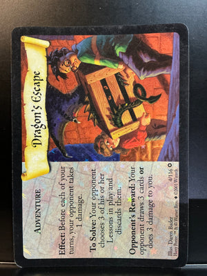 Harry Potter TCG Trading Card Game (2001) : Dragon's Escape 4/116 Holofoil