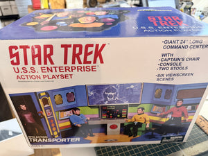 Star Trek : U.S.S. Enterprise Action Playlet / Spin Action Transporter Diamond Comics Exclusive MEGO Repro MIB