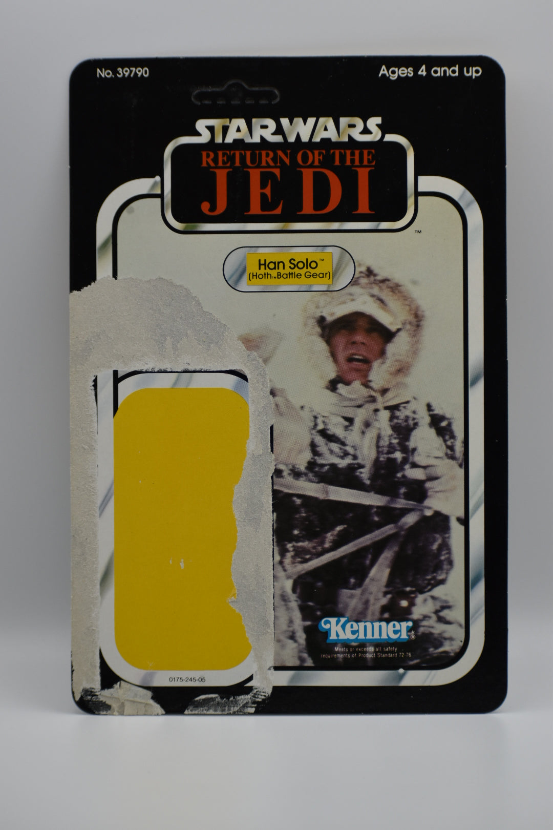 Vintage Kenner Star Wars Figure Card-Back : Jedi Han Solo Hoth