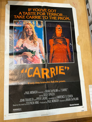 Carrie : ORIGINAL ONE-SHEET! Folded Stephen King