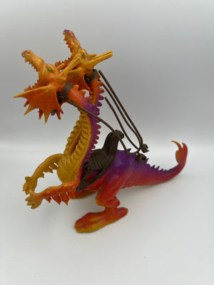 The Other World : Arco Toy Company  - Gaifand Two-Headed Dragon Figure 1982 w/ Saddle
