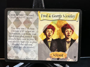 Harry Potter TCG Trading Card Game (2001) : Wizards Fred & George Weasley (Non-Holo) 5/80