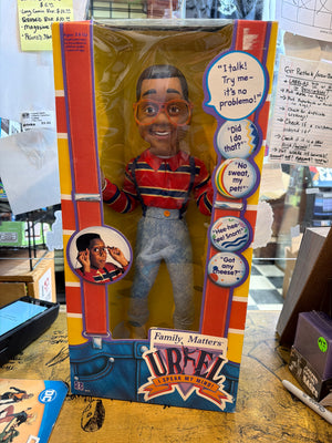 Talking Urkel Doll : Family Matters (Works...Pitched High) Mint in Sealed Box.