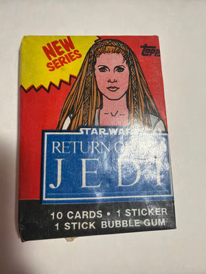 Star Wars : Return of the Jedi (Topps 1983) Series 2 Vintage Wax Pack : Princess Leia