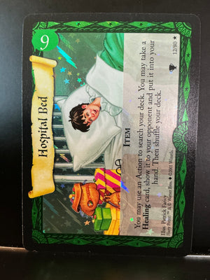Harry Potter TCG Trading Card Game (2001) : Hospital Bed Holofoil 12/80 (Quidditch Cup)