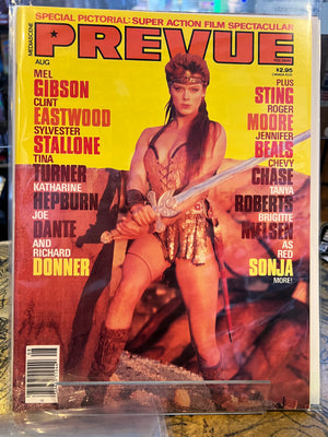 Prevue (1984 Steranko) Mediascene #60 Brigitte Nielson Red Sonja Cover