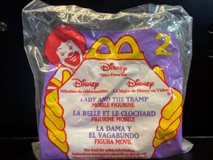 McDonalds Fast Food Toy : Walt Disney Video Favorites #2 - Lady and the Tramp MIP