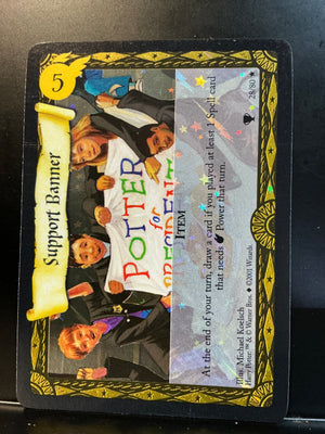 Harry Potter TCG Trading Card Game (2001) : Support Banner Holofoil 28/80 (Quidditch Cup)