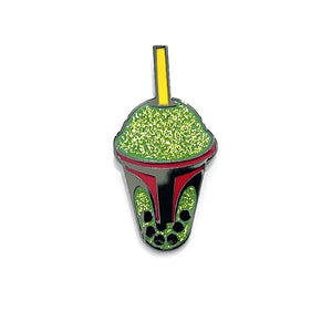 Enamel Pin: Boba Green Glitter Edition (YESTERDAYS)
