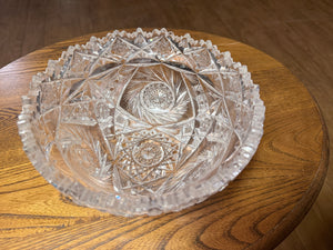 American Brilliant Period Glass Bowl : Antique Cut Glass Bowl