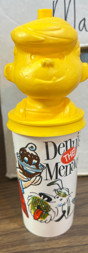 Vintage 1980's / 90's Dennis The Menace Dairy Queen Blow-Molded Cup