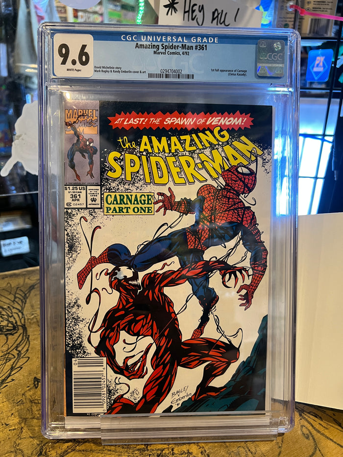 Amazing Spider-Man #361  CGC 9.6 1st Appearance of Carnage Newsstand