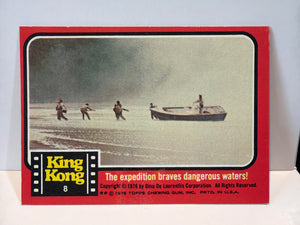 King Kong 1976 Topps Cards #8 "The Expedition Braves Dangerous Waters!"