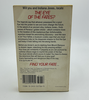 Indiana Jones Find Your Fate #4 : Eye of the Fates Vintage Paperback