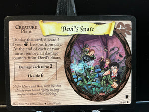 Harry Potter TCG Trading Card Game (2001) : Devil's Snare (Non-Holo) 34/80