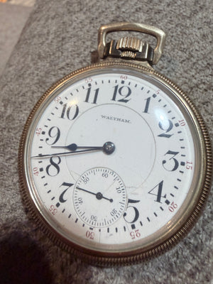 Waltham Railroad Watch 10k Keystone Case 1857 WORKING! Wm. Ellery