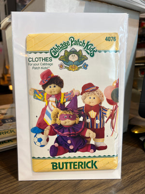 Cabbage Patch Kids : Butterick Clothes Pattern 4076 Clowns