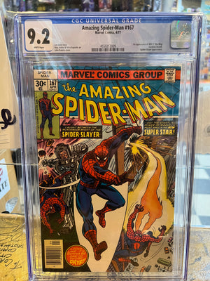 Amazing Spider-Man #167 CGC 9.2 White Pages 1st Will O' The Wisp