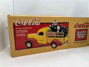 ERTL Coca-Cola Die-Cast Pickup with Figures 1/25th Scale (Christmas Theme) MIB 1998