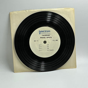 "Sleeper" Movie Radio Spots 1973 UA  : 33 1/3 rpm 7" Promo Disc