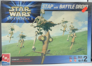 Star Wars Episode 1: Stap With Battle Droid Model Kit Sealed In Box