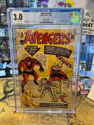 Avengers #2 CGC 3.0 UK Price Variant 1st Space Phantom / Hulk Leaves Avengers