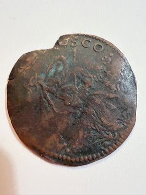 Copper Maravedis Spanish Coin 1578 Hand Hammered