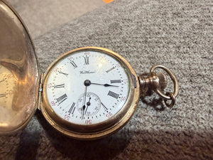 Lady's Antique Waltham Pocket / Pendant Watch (Hunter Style) in Gold Keystone Case Case Aprox 1892 (Serial # 7817108)