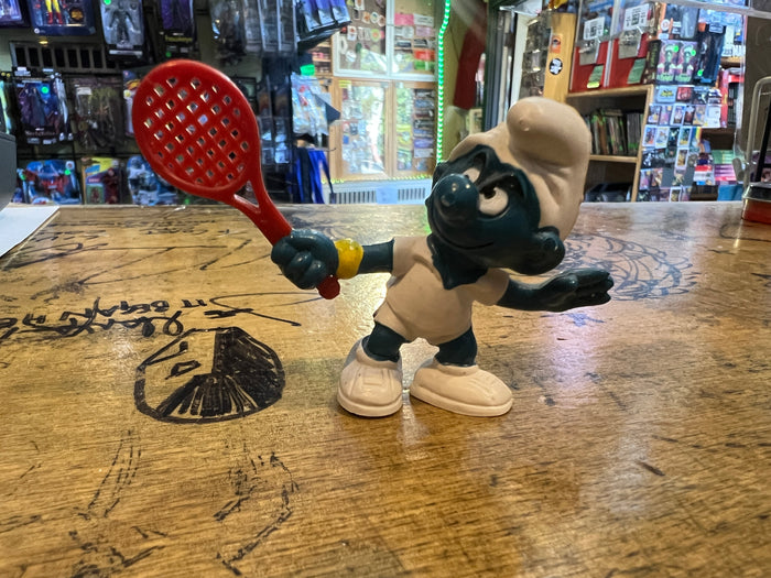 Smurfs : 1981 Vintage Tennis Smurf PVC Figure