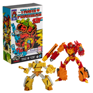 Transformers Generations Comic Edition Autobot Flame & Emirate Xaaron Figures