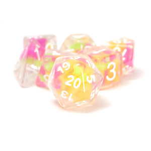 Dice Set: MELON BALL GLOWWORM Set GLOW IN THE DARK! (Sirius Dice)