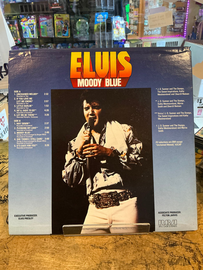 Elvis : Moody Blue (Clear Blue LP) APL1-2428 VG/EX Record