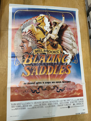 Mel Brooks' Blazing Saddles (1974) :  Original One-Sheet Poster Folded