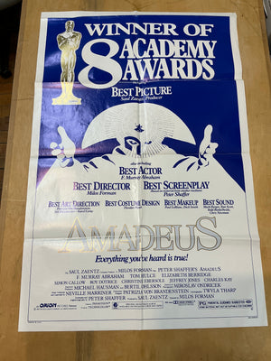 Amadeus :  Original One-Sheet Poster Folded Oscar Promo Poster