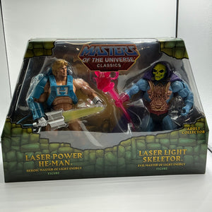 Masters of the Universe MOTU Classics: Laser Light Power He-Man & Skeletor (MIB) W/ Mailer