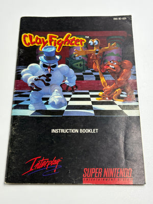 Super Nintendo SNES : Clayfighter - Manual Only