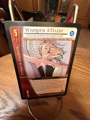 DC Versus System Card Building Game - Whisper A'Daire (Cold Blooded Manipulation)