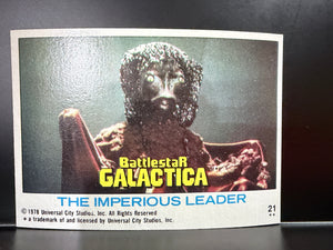 Battlestar Galactica (1978 Topps Cards) #21 The Imperious Leader