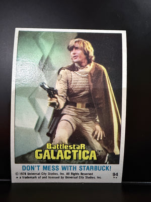 Battlestar Galactica (1978 Topps Cards) #94 Don't Mess With Starbuck!