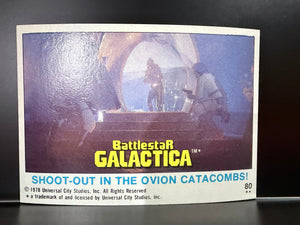 Battlestar Galactica (1978 Topps Cards) #60 Shoot-Out In The Ovion Catacombs!