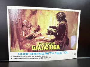 Battlestar Galactica (1978 Topps Cards) #55 Conferring With Seetol