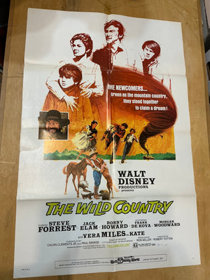 Walt Disney's The Wild Country : Vintage Folded Theatrical Poster